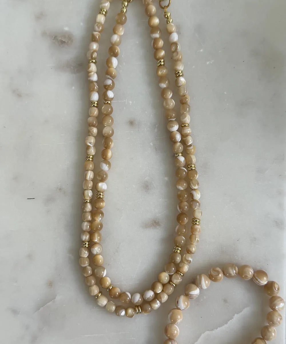 Camel Mother of Pearl: "Renewal" Necklace