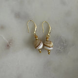 Camel Mother of Pearl: "Renewal" Earrings