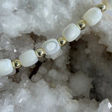 Mother of Pearl: "Evolve with Grace" Barrel Necklace