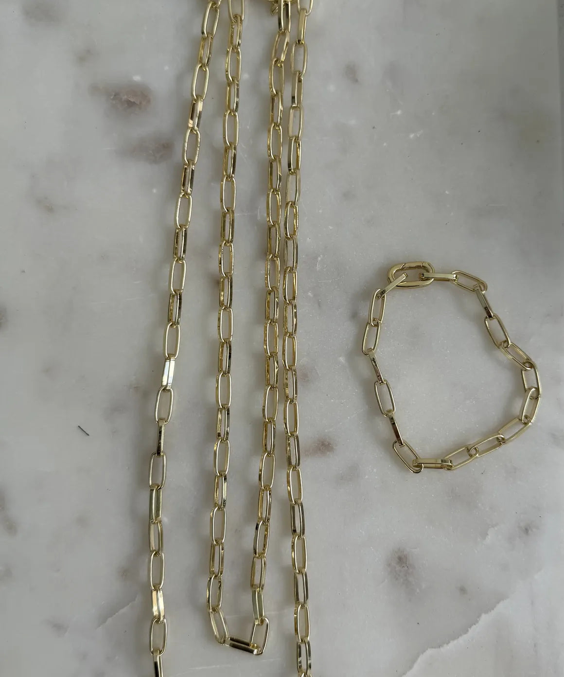 Gold Paperclip Chain Bracelet