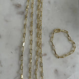 Gold Paperclip Chain Bracelet