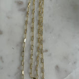Gold Paperclip Chain Necklace